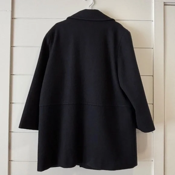 Vintage Gallery by Fennelli navy double breasted pea coat wool blend - Picture 3 of 17